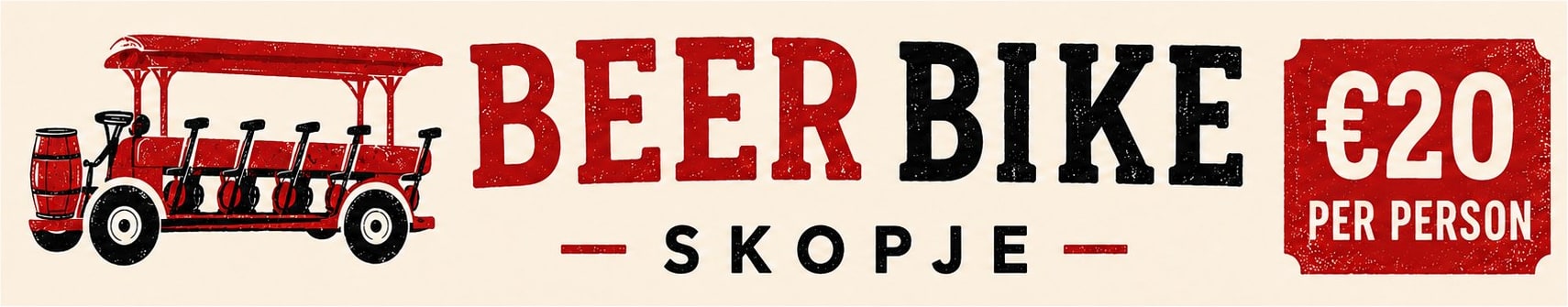 Beer Bike Skopje — €20 per person